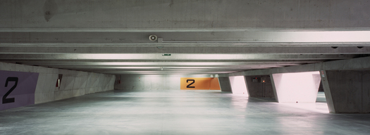 The underground parking (Photo by Marco Zanta)