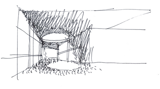 The kite hole, sketch © C+S Architects