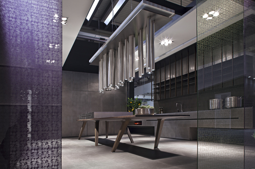 The titanium version of the @home kitchen. Photo by Alessandra Bello